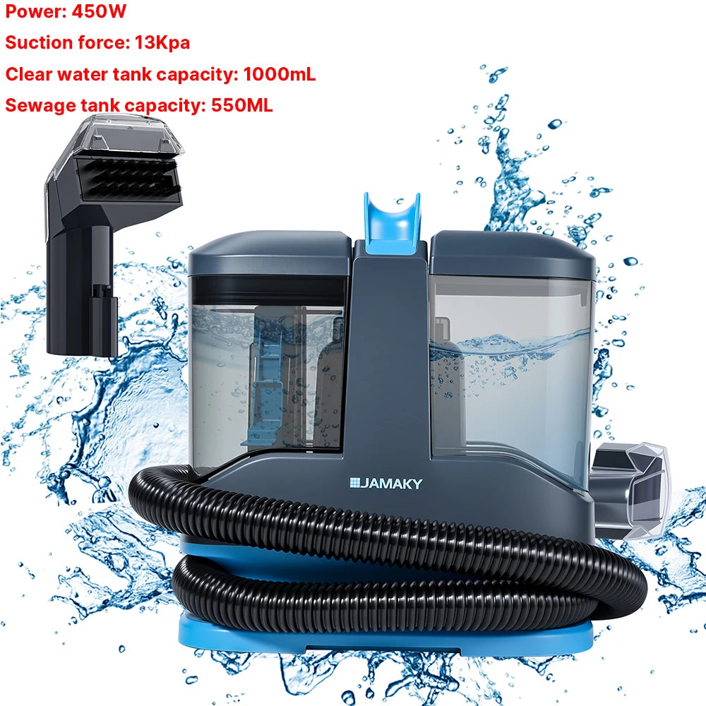 Portable Carpet Cleaner 750W 15KPa Portable Spot Cleaner for Car Sofa Pet Hair, Spray Suction Upholstery Clean Machine
