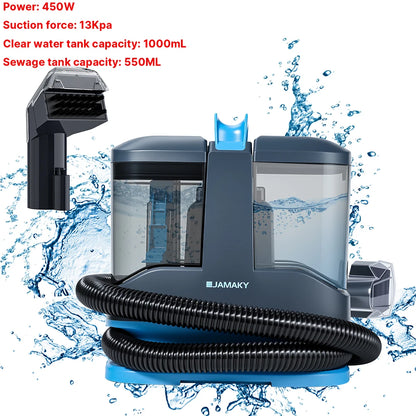 Portable Carpet Cleaner 750W 15KPa Portable Spot Cleaner for Car Sofa Pet Hair, Spray Suction Upholstery Clean Machine