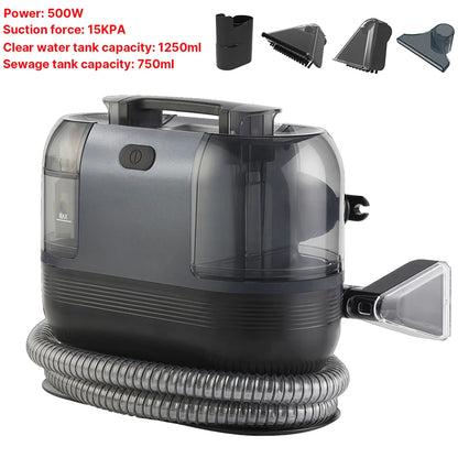Portable Carpet Cleaner 750W 15KPa Portable Spot Cleaner for Car Sofa Pet Hair, Spray Suction Upholstery Clean Machine